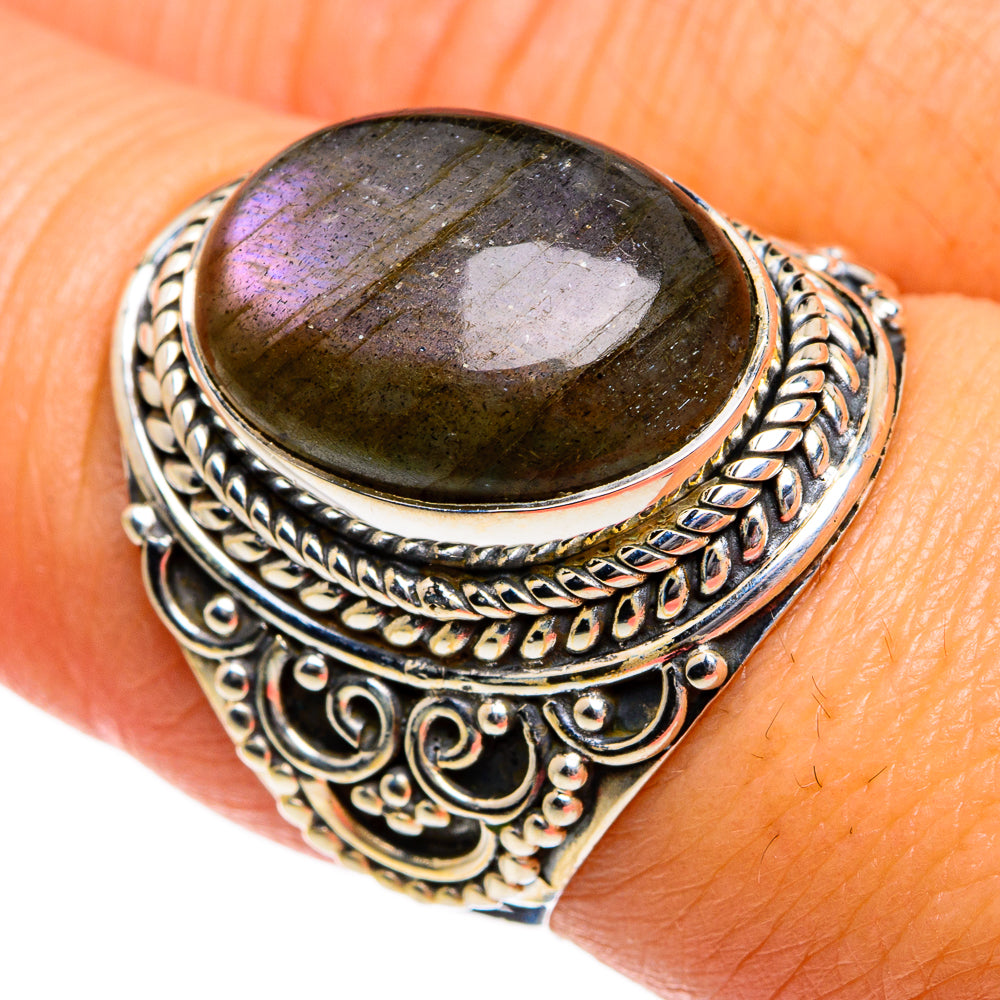 Labradorite Rings handcrafted by Ana Silver Co - RING80927