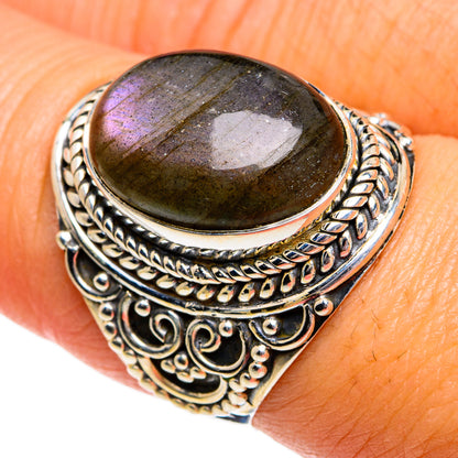 Labradorite Rings handcrafted by Ana Silver Co - RING80927