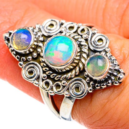 Ethiopian Opal Rings handcrafted by Ana Silver Co - RING80936