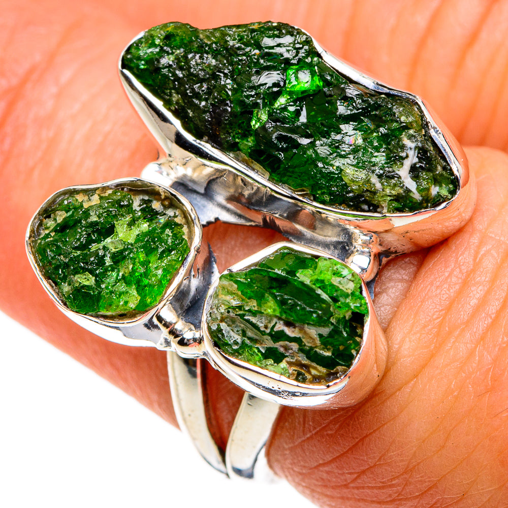 Chrome Diopside Rings handcrafted by Ana Silver Co - RING80953