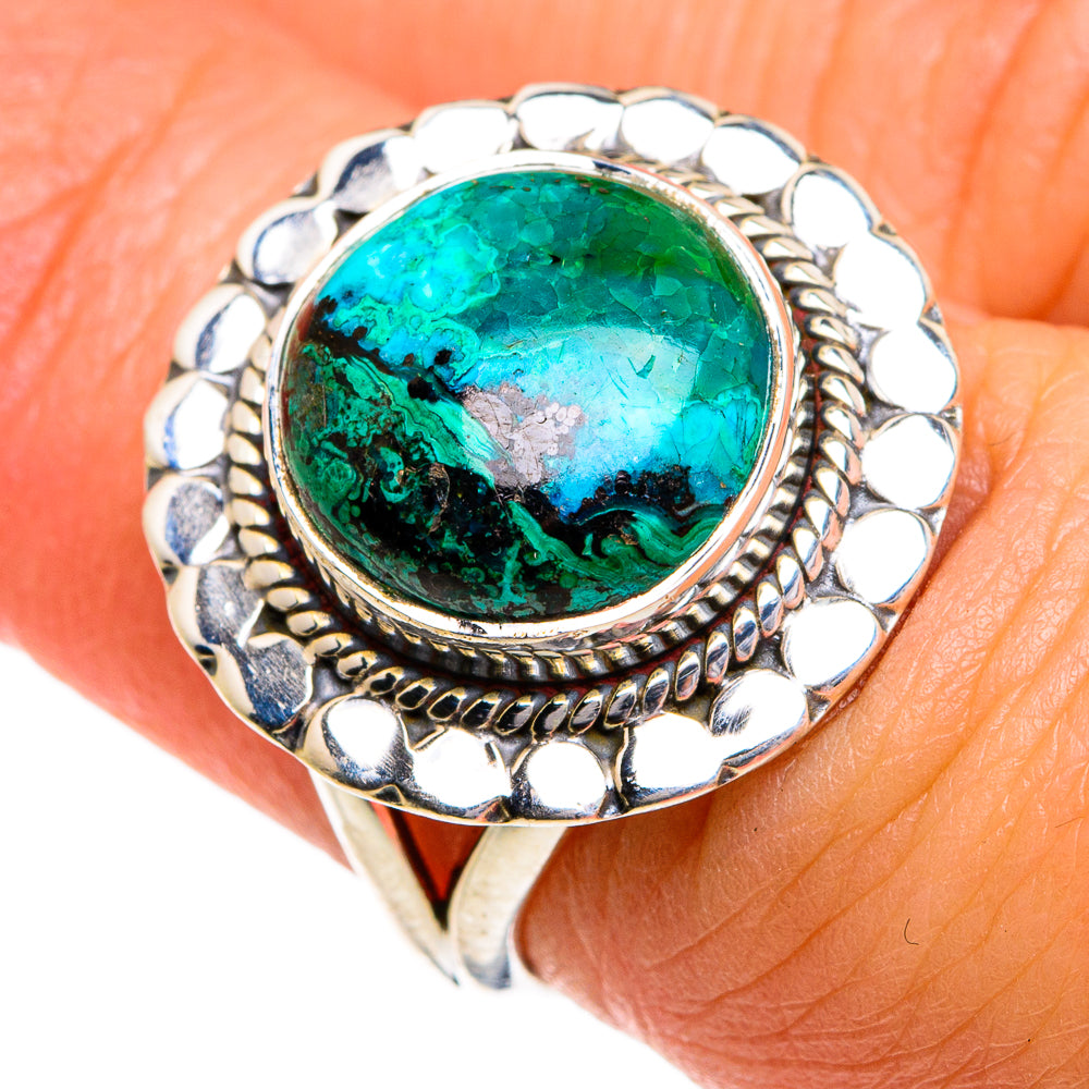 Chrysocolla Rings handcrafted by Ana Silver Co - RING80955