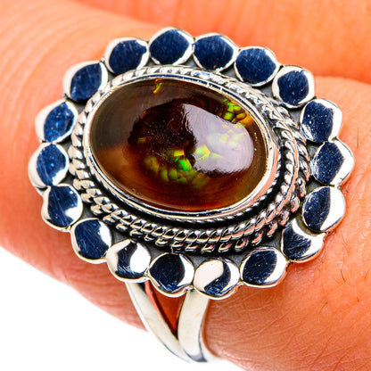 Mexican Fire Agate Rings handcrafted by Ana Silver Co - RING80959