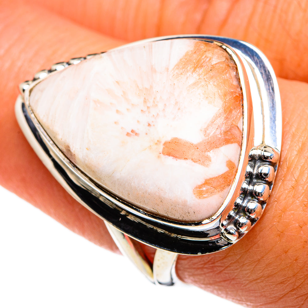 Scolecite Rings handcrafted by Ana Silver Co - RING80960