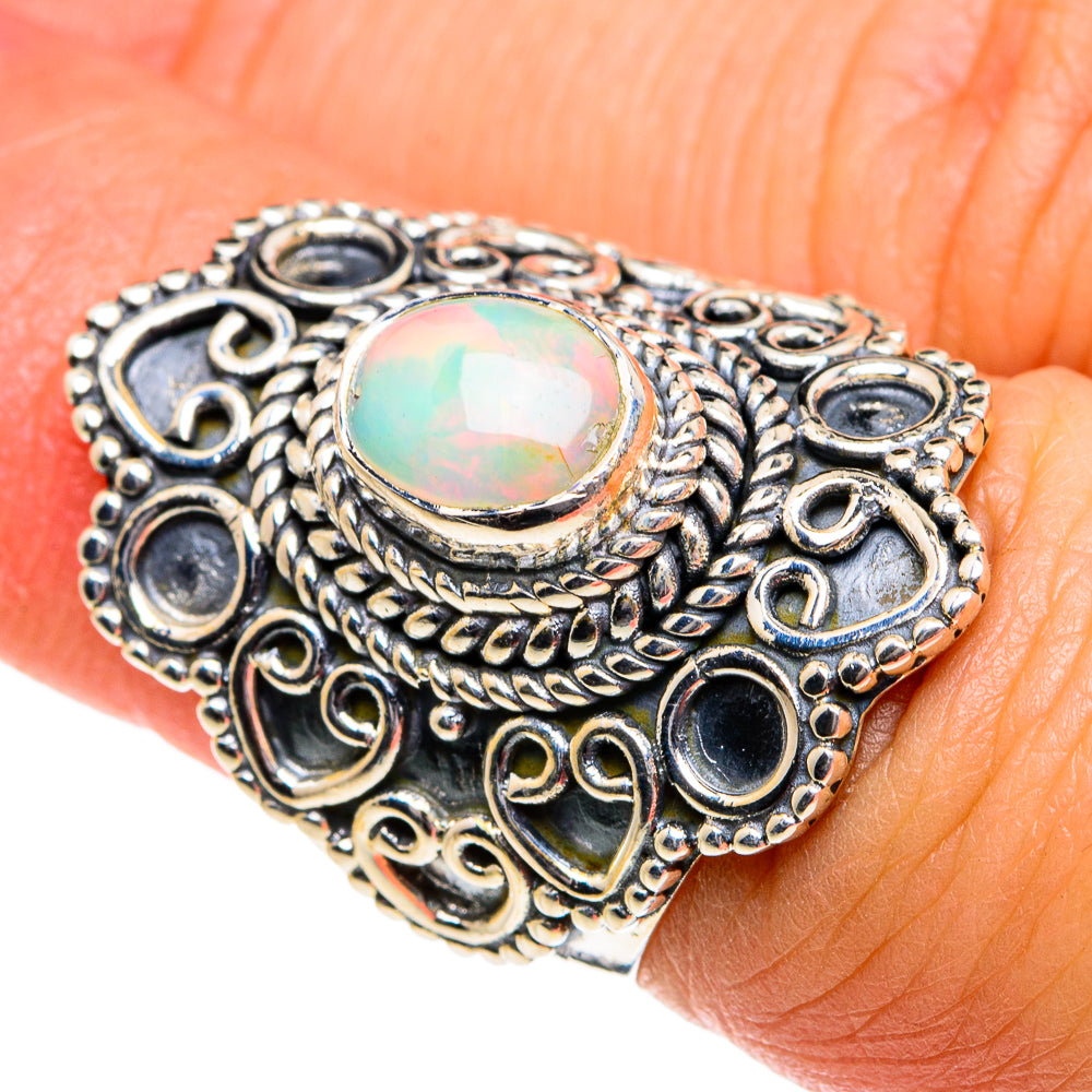 Ethiopian Opal Rings handcrafted by Ana Silver Co - RING80974