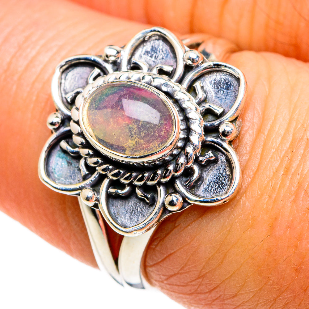 Ethiopian Opal Rings handcrafted by Ana Silver Co - RING80975
