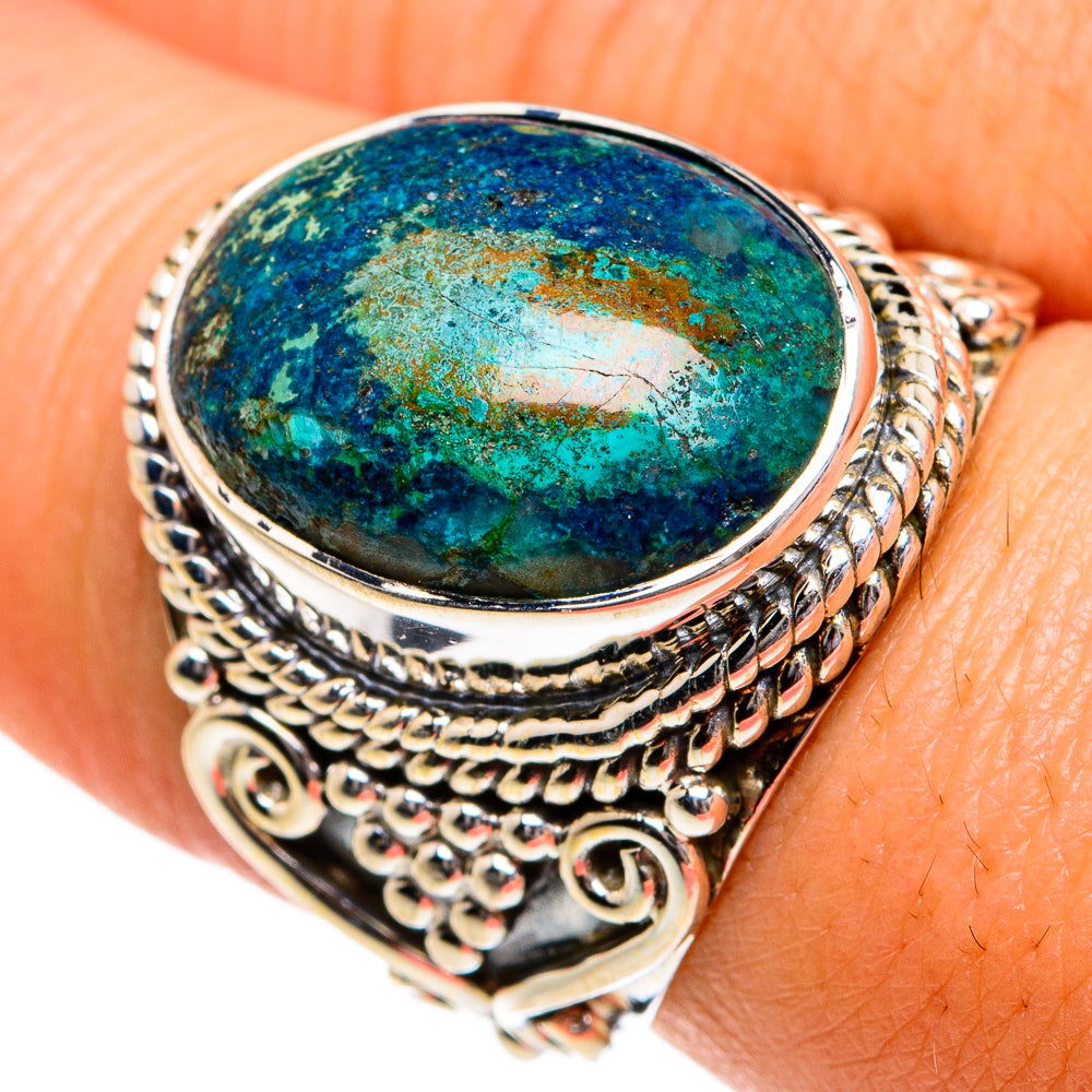 Chrysocolla Rings handcrafted by Ana Silver Co - RING80979