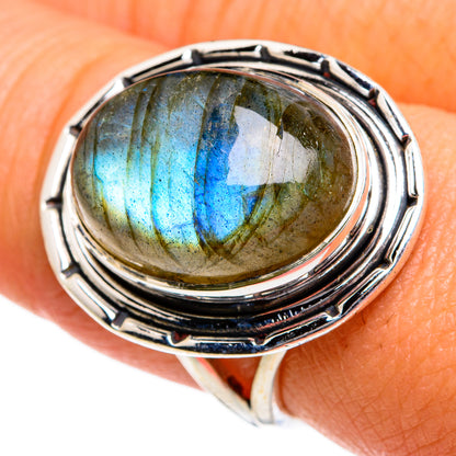 Labradorite Rings handcrafted by Ana Silver Co - RING80985