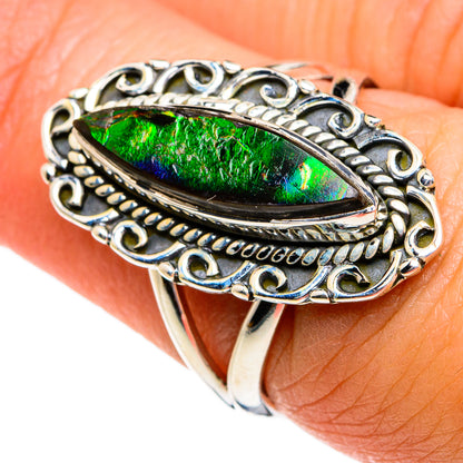 Ammolite Rings handcrafted by Ana Silver Co - RING80989