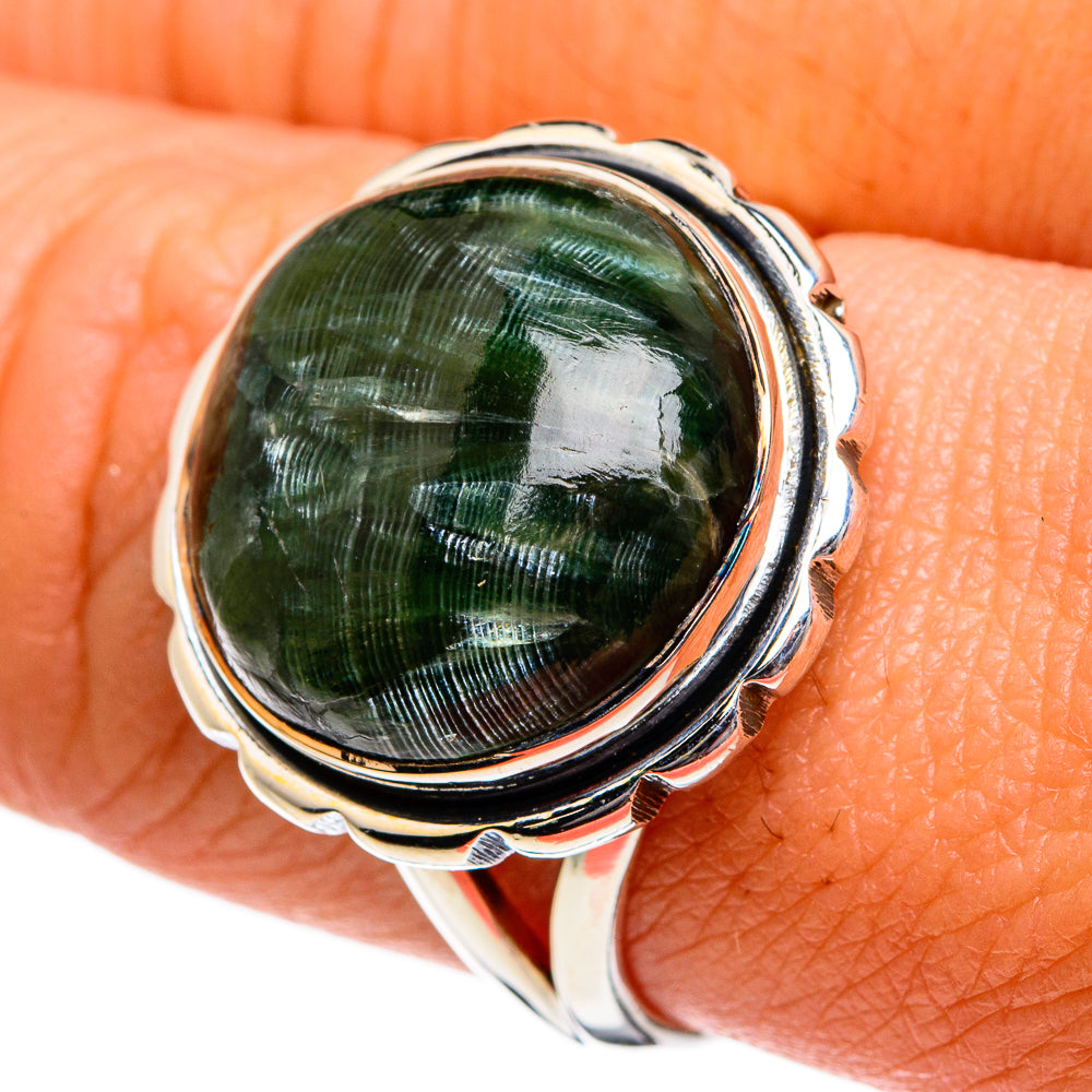 Seraphinite Rings handcrafted by Ana Silver Co - RING80991