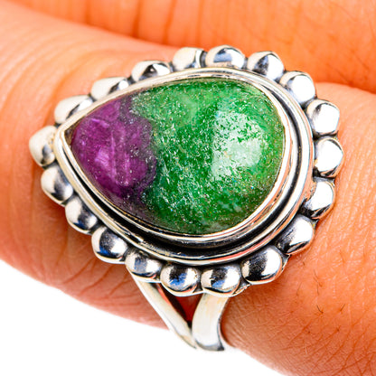 Ruby Zoisite Rings handcrafted by Ana Silver Co - RING80992