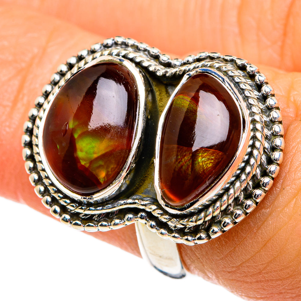 Mexican Fire Agate Rings handcrafted by Ana Silver Co - RING80994