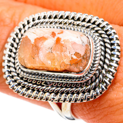 Scolecite Rings handcrafted by Ana Silver Co - RING80997