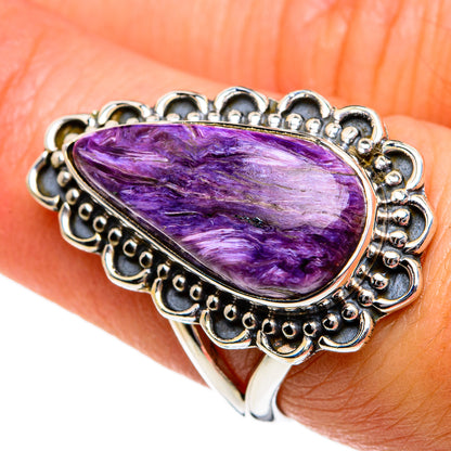 Charoite Rings handcrafted by Ana Silver Co - RING81001