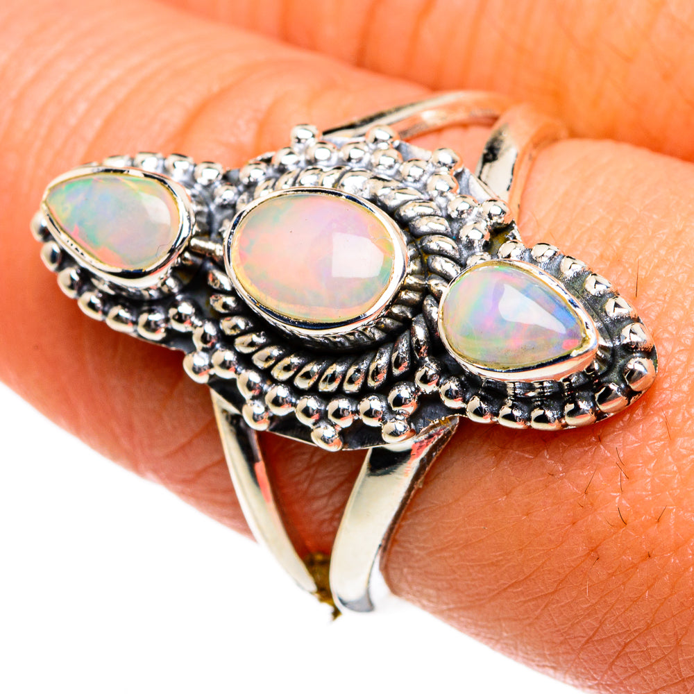 Ethiopian Opal Rings handcrafted by Ana Silver Co - RING81008