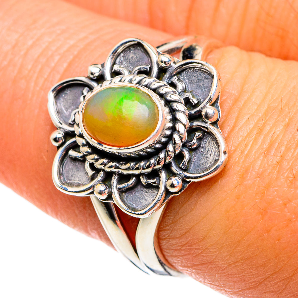 Ethiopian Opal Rings handcrafted by Ana Silver Co - RING81010