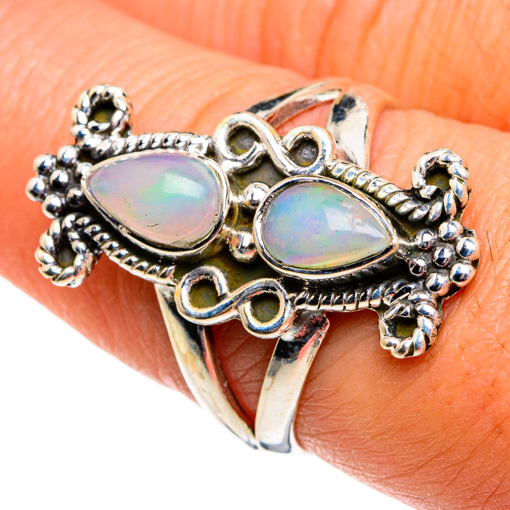 Ethiopian Opal Rings handcrafted by Ana Silver Co - RING81011