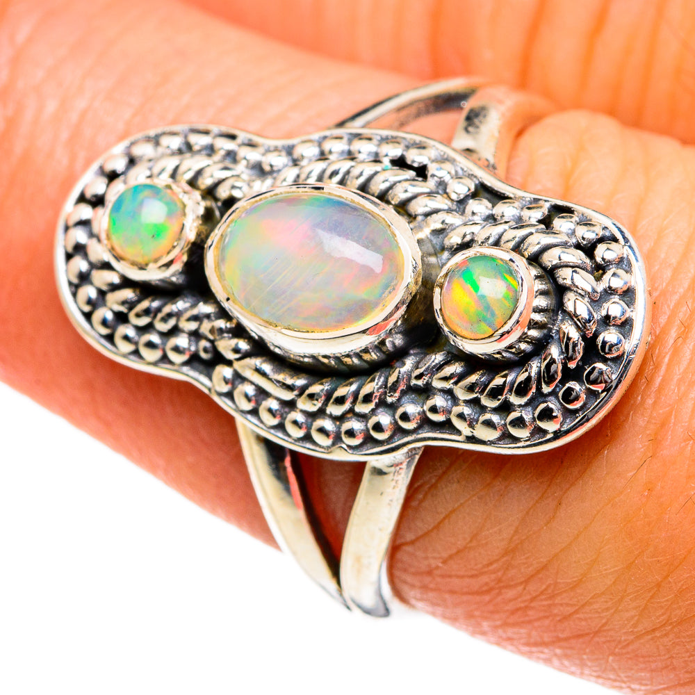 Ethiopian Opal Rings handcrafted by Ana Silver Co - RING81012
