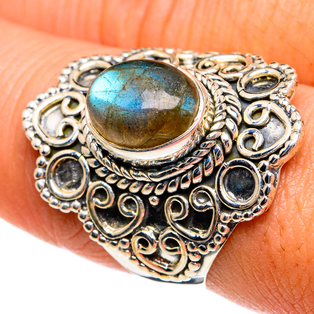 Labradorite Rings handcrafted by Ana Silver Co - RING81015