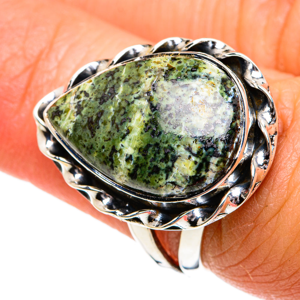 Lizard Jasper Rings handcrafted by Ana Silver Co - RING81024