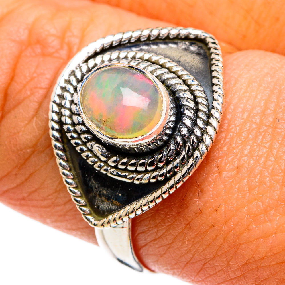Ethiopian Opal Rings handcrafted by Ana Silver Co - RING81044