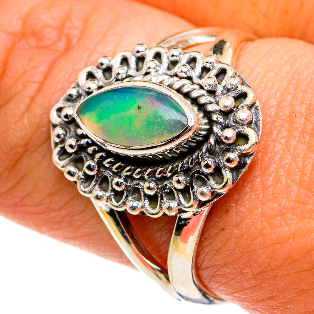 Ethiopian Opal Rings handcrafted by Ana Silver Co - RING81045