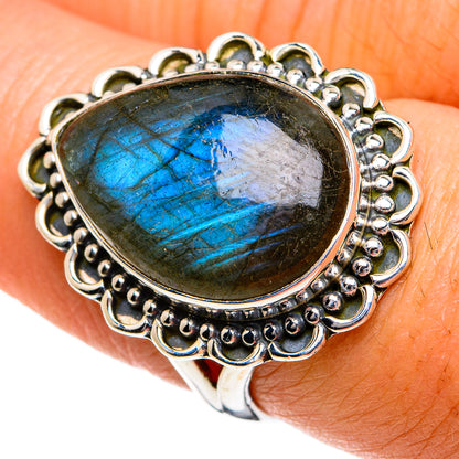 Labradorite Rings handcrafted by Ana Silver Co - RING81050