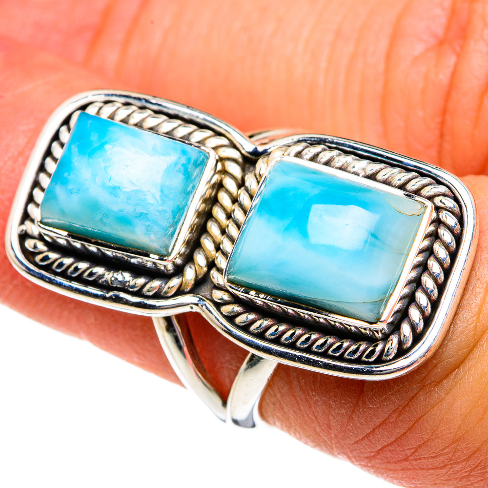 Larimar Rings handcrafted by Ana Silver Co - RING81053