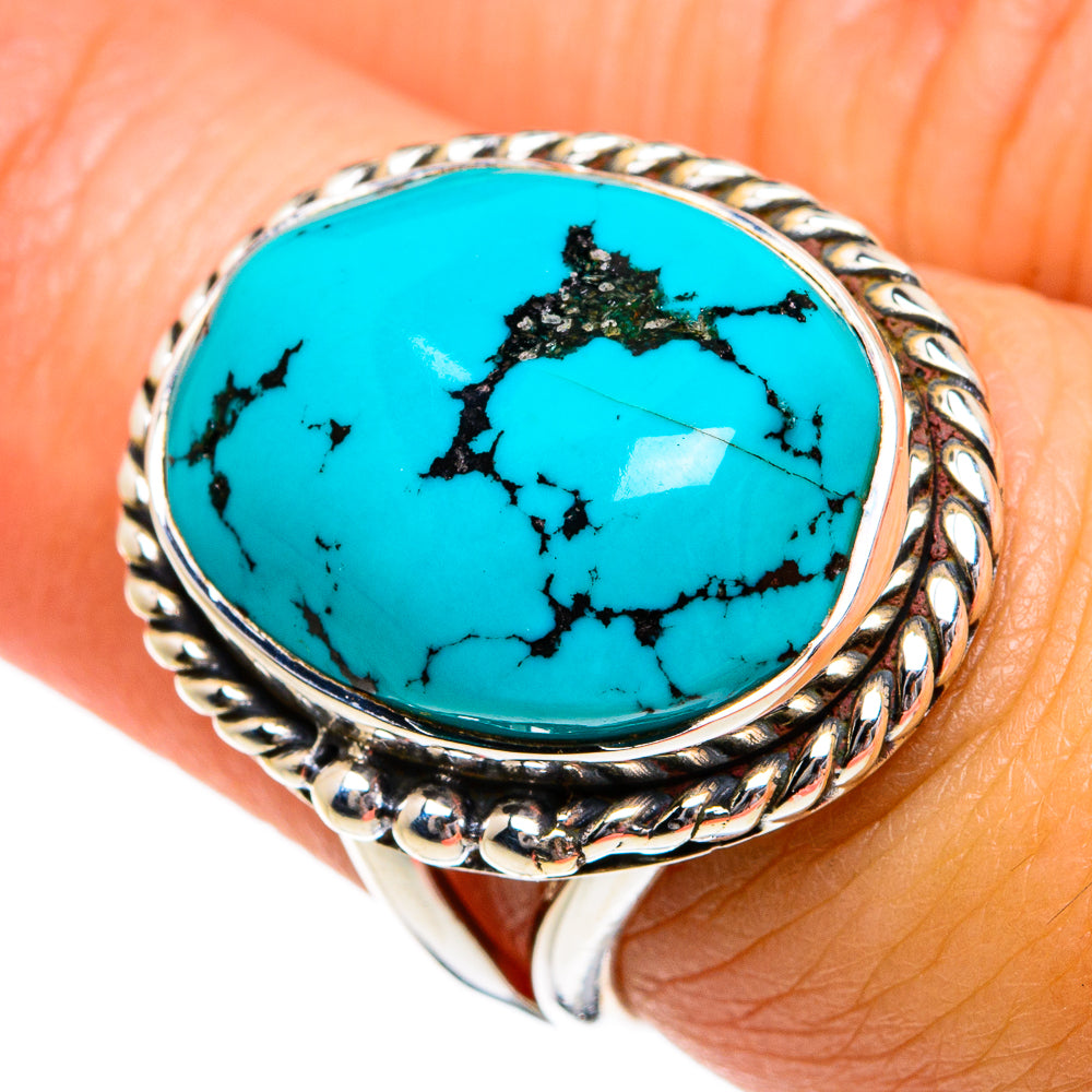 Tibetan Turquoise Rings handcrafted by Ana Silver Co - RING81054