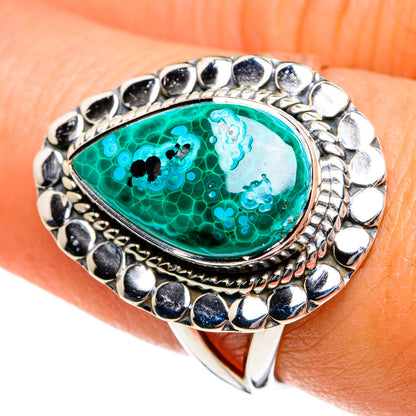 Chrysocolla Rings handcrafted by Ana Silver Co - RING81057
