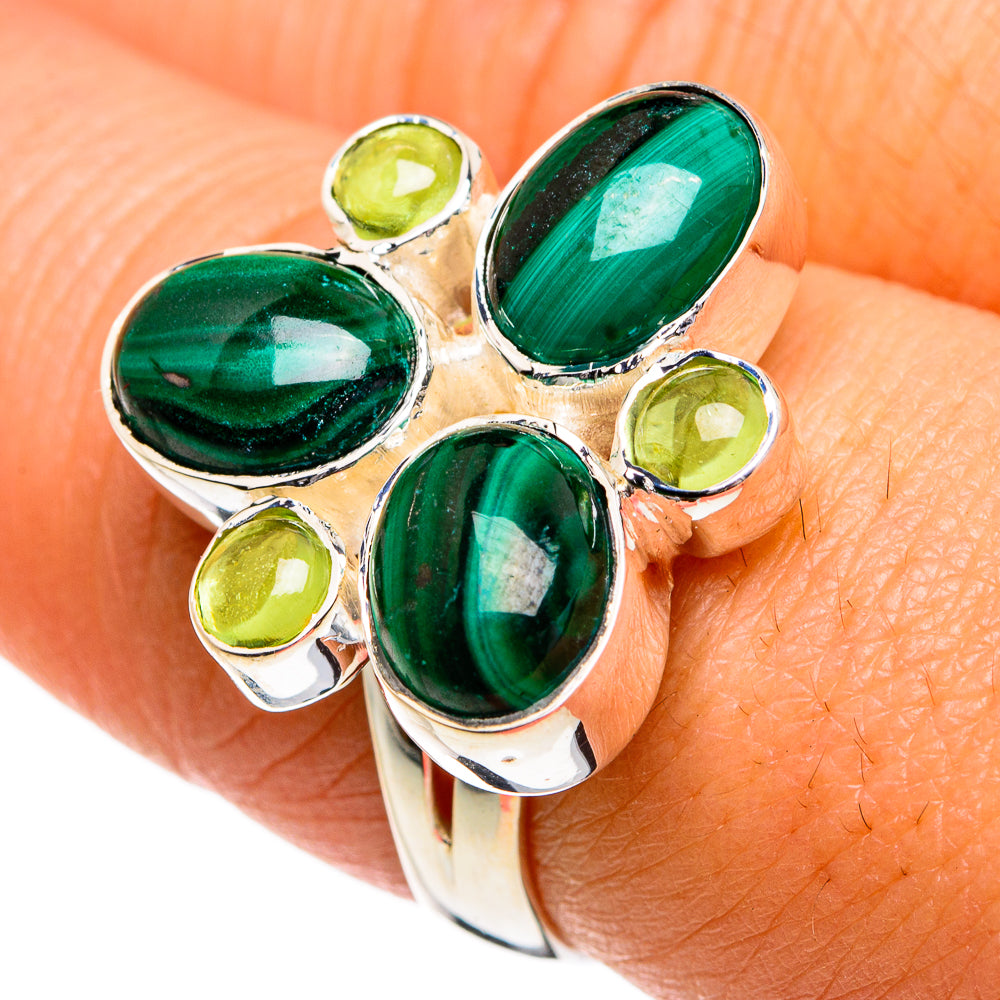 Malachite Rings handcrafted by Ana Silver Co - RING81059
