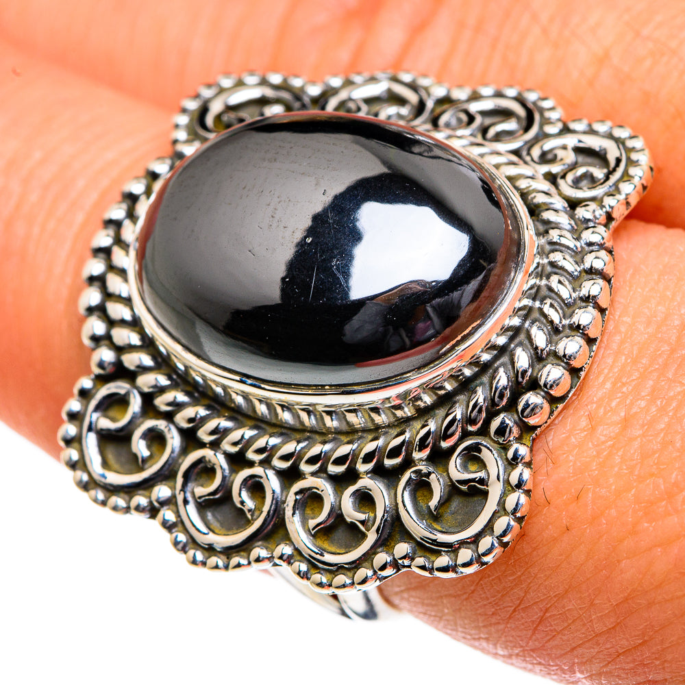 Hematite Rings handcrafted by Ana Silver Co - RING81076