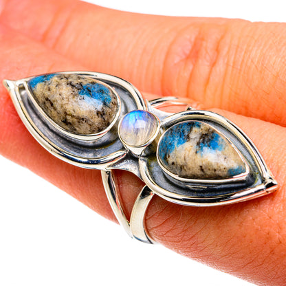 K2 Blue Azurite Rings handcrafted by Ana Silver Co - RING81082