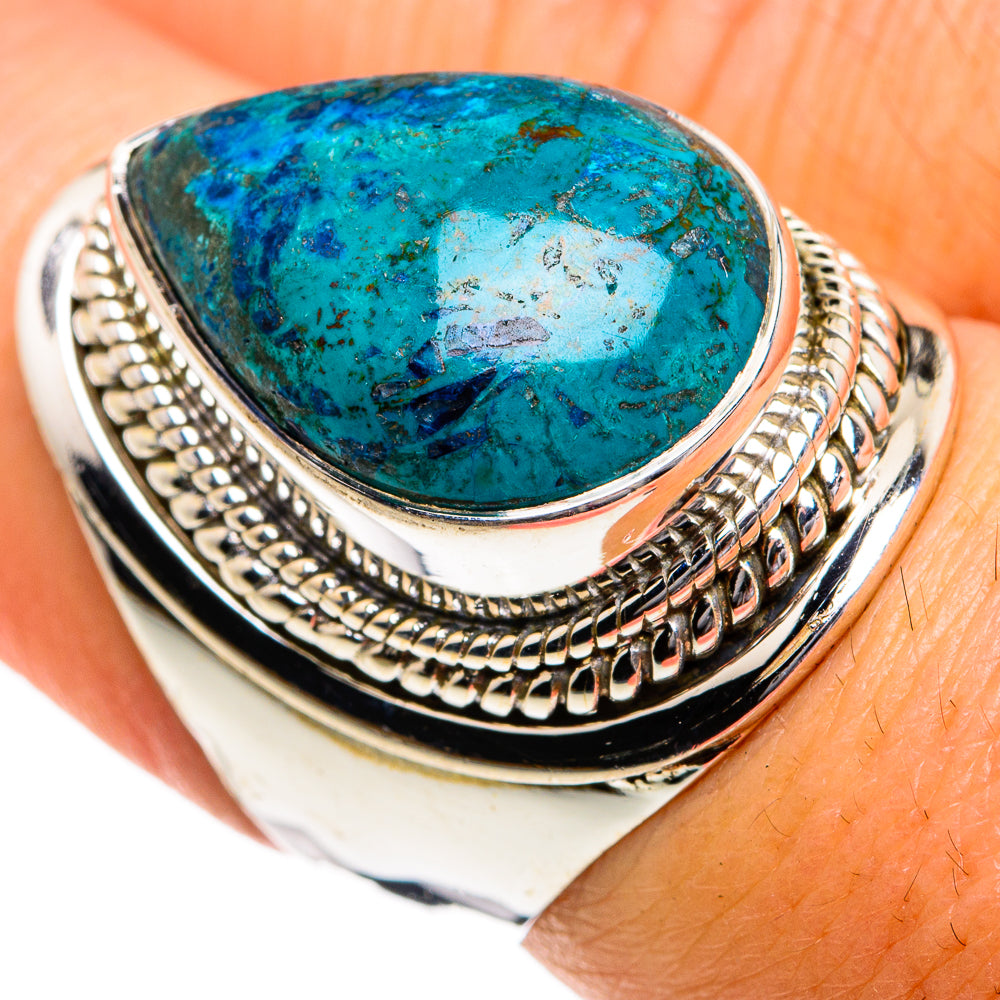 Chrysocolla Rings handcrafted by Ana Silver Co - RING81084