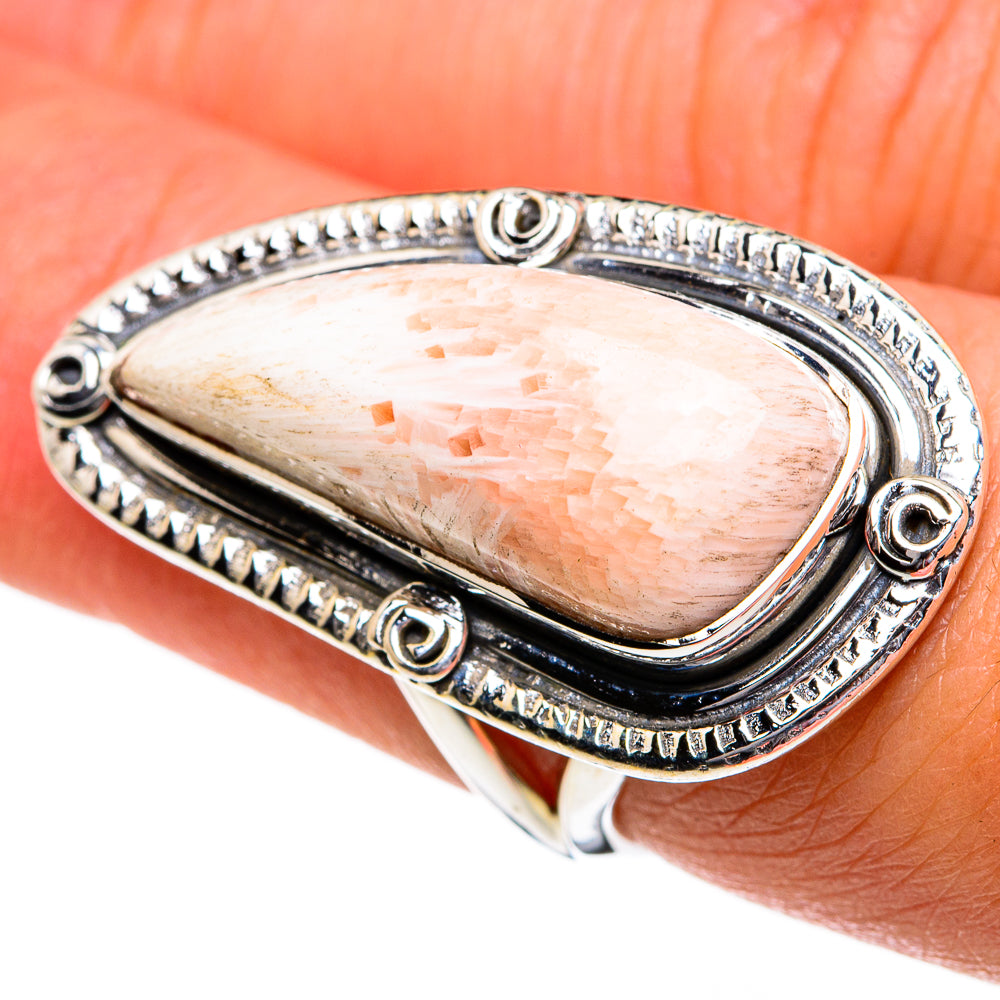 Scolecite Rings handcrafted by Ana Silver Co - RING81091