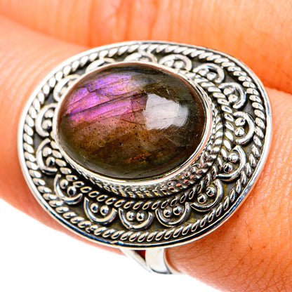 Labradorite Rings handcrafted by Ana Silver Co - RING81097