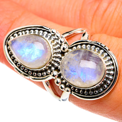 Rainbow Moonstone Rings handcrafted by Ana Silver Co - RING81104