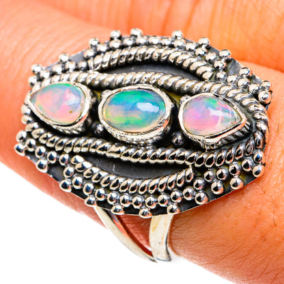 Ethiopian Opal Rings handcrafted by Ana Silver Co - RING81105