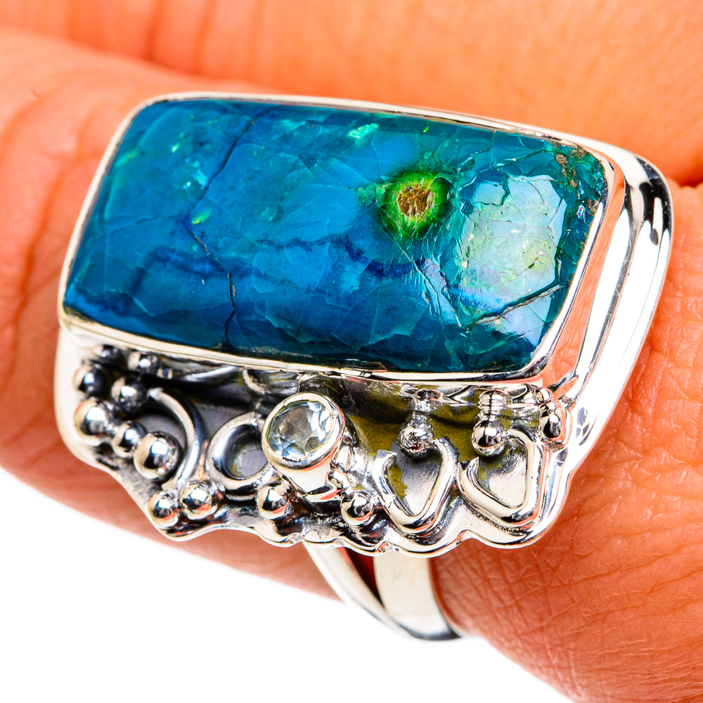Chrysocolla Rings handcrafted by Ana Silver Co - RING81106