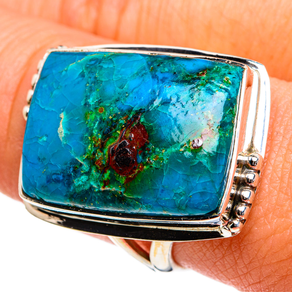 Chrysocolla Rings handcrafted by Ana Silver Co - RING81110