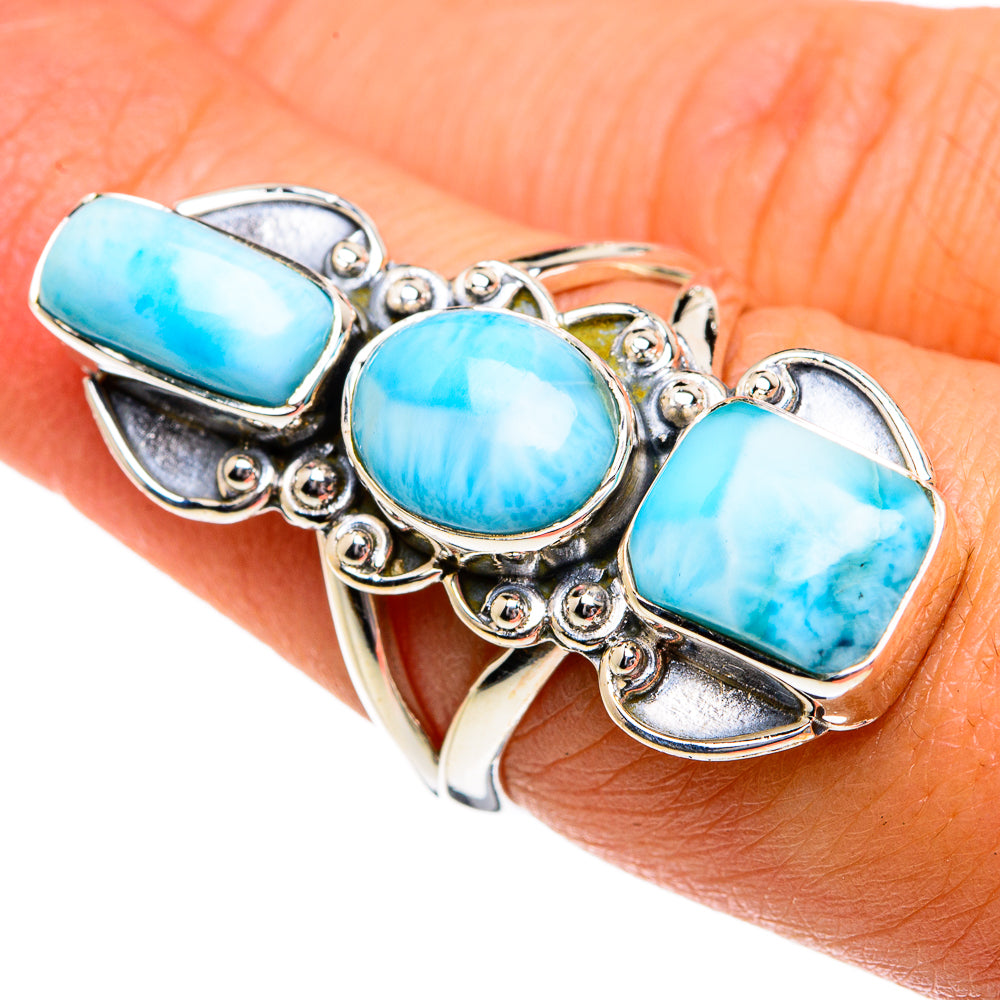 Larimar Rings handcrafted by Ana Silver Co - RING81111