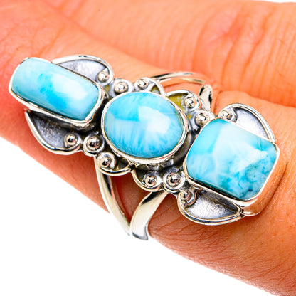Larimar Rings handcrafted by Ana Silver Co - RING81111