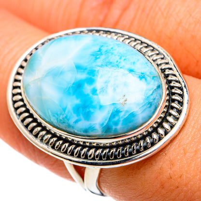 Larimar Rings handcrafted by Ana Silver Co - RING81113