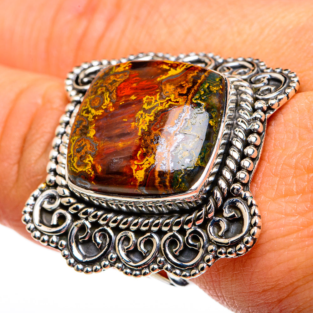 Moroccan Agate Rings handcrafted by Ana Silver Co - RING81120