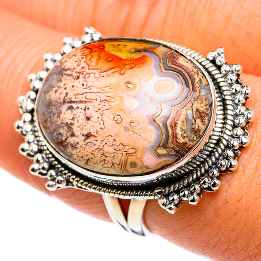 Laguna Lace Agate Rings handcrafted by Ana Silver Co - RING81121