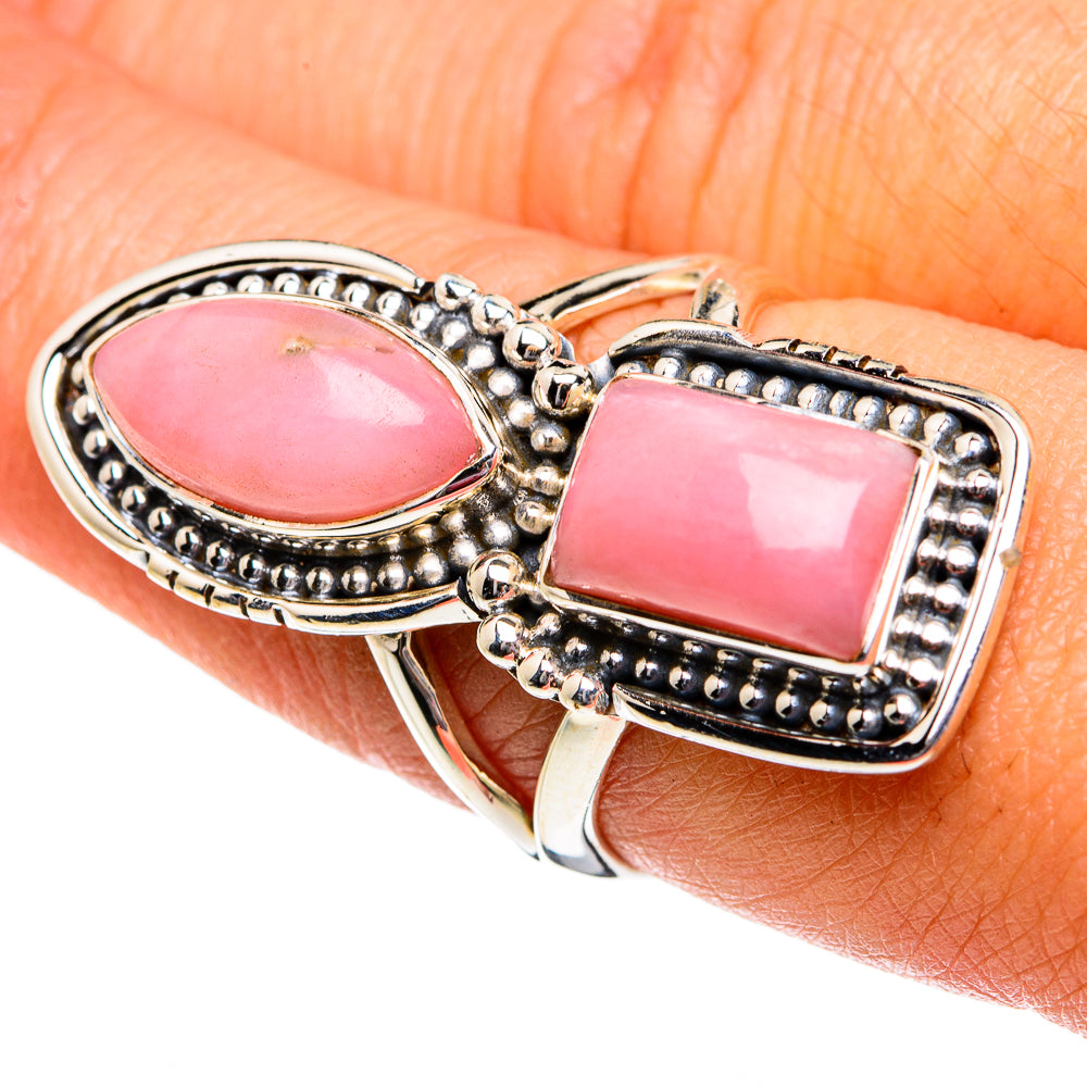 Pink Opal Rings handcrafted by Ana Silver Co - RING81124