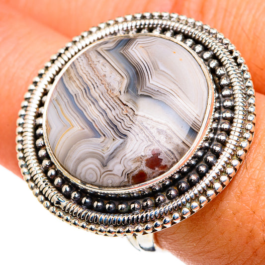 Laguna Lace Agate Rings handcrafted by Ana Silver Co - RING81131