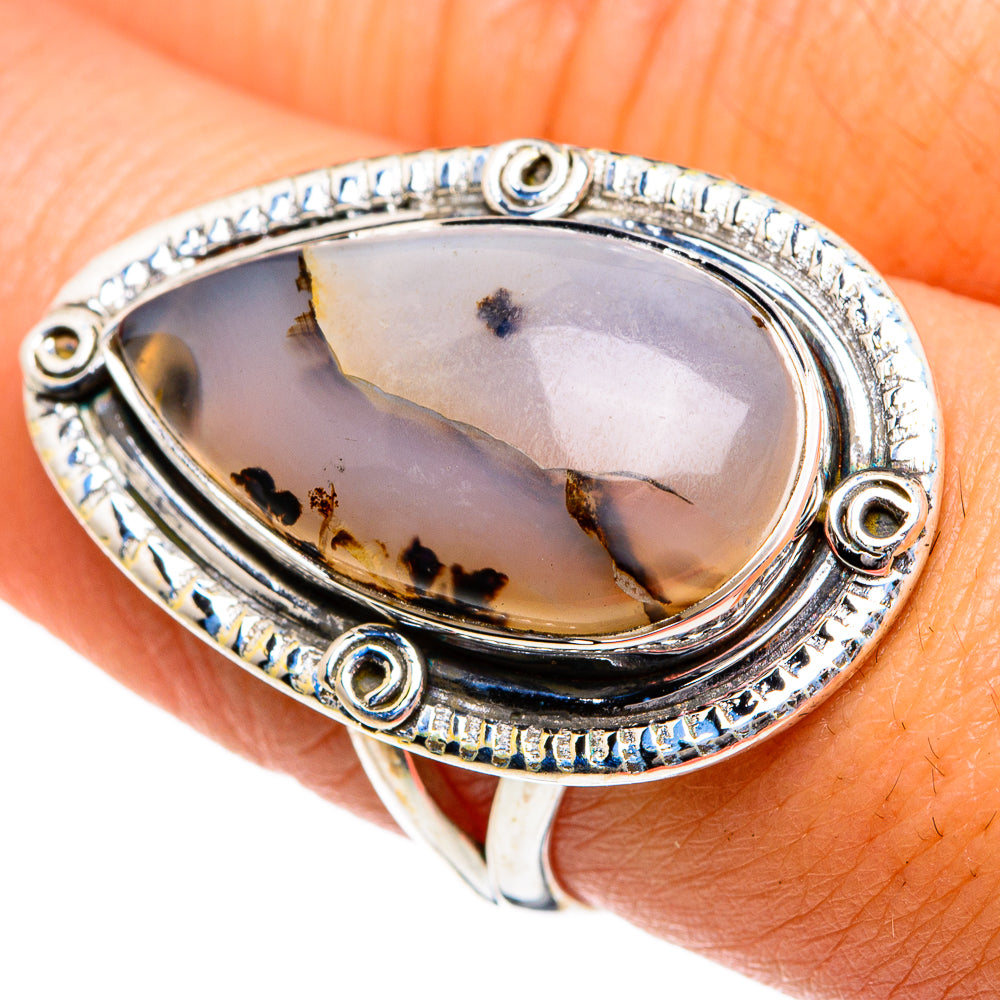 Dendritic Opal Rings handcrafted by Ana Silver Co - RING81132