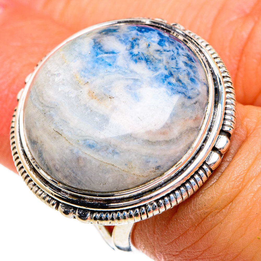 Blue Scheelite Rings handcrafted by Ana Silver Co - RING81139