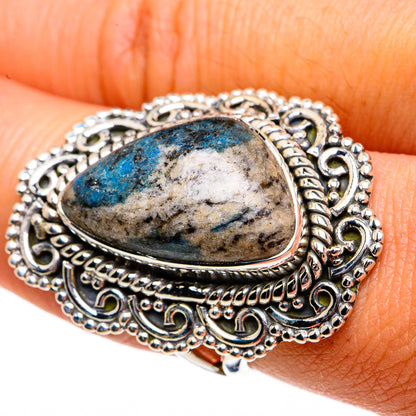 K2 Blue Azurite Rings handcrafted by Ana Silver Co - RING81140