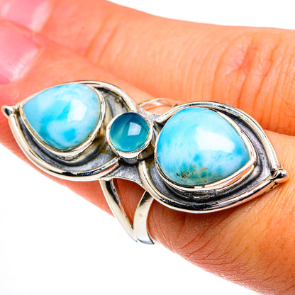 Larimar Rings handcrafted by Ana Silver Co - RING81142